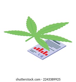 Doping plant icon isometric vector. Sport steroid. Test dope