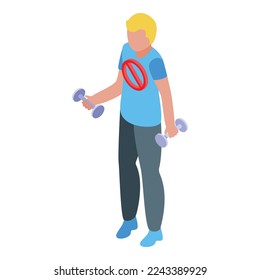 Doping sport icon isometric vector. Steroid medicine. Injection test