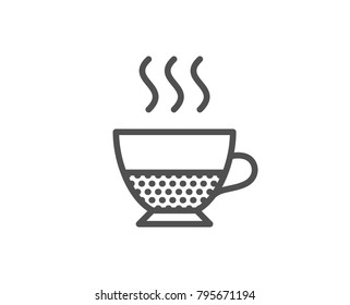 Doppio coffee icon. Hot drink sign. Beverage symbol. Quality design element. Editable stroke. Vector