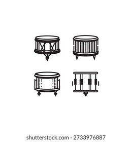 Doppler Trommel Symbol Linie Kunst minimalen Rhythmus Illustration