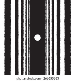 Doppler effect or Doppler shift illustration. Graphic visualization. Can be used as seamless pattern. Brush drawn - rough, artistic edges.