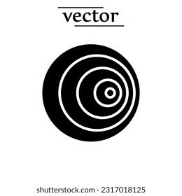 Doppler-Schichtsymbol, Vektorgrafik flach auf weißem Hintergrund. 