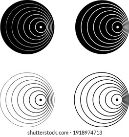 Doppler shift icon , vector illustration