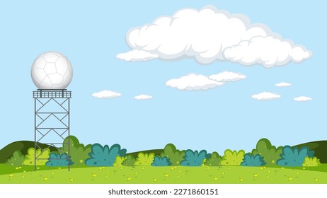 The doppler weather radar outdoor illustration