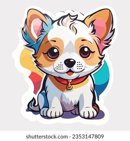 pegatina de cachorro dorable: ¡Añade cualidad a tus creaciones! Perfecto para los amantes de las mascotas y la artesanía. Encanta al instante con esta pegatina. Ideal para artesanías y diseños digitales. Adorable Pegatina.