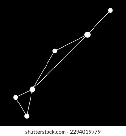 Dorado constellation map. Vector illustration.