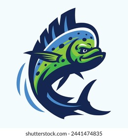 Dorado Fish Cartoon Mascot Logo