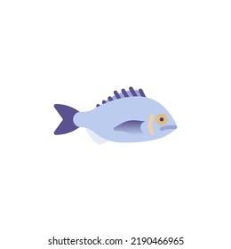 Dorado fish flat icon, vector sign, colorful pictogram isolated on white. Symbol, logo illustration. Flat style design