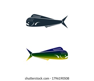 Dorado Fish Icon Vector Logo Template Illustration Design