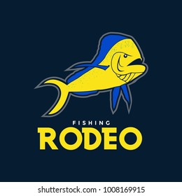 Dorado fish logo design vector