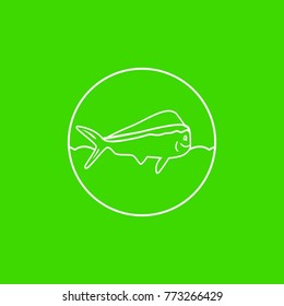 Dorado fish logo vector