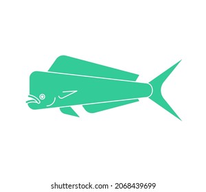 Dorado fish sign icon. Mahi Mahi saltwater fish. vector illustration