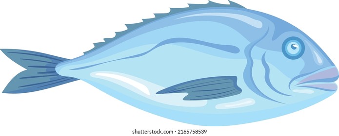 Dorado icon. Cartoon lake fish. Catch symbol isolated on white background