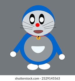 Doraemon Dizendo Olá Ilustração Vetor
