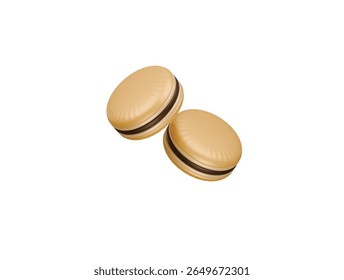 renderização de ilustração 3d do ícone dorayaki