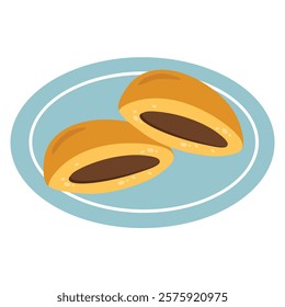 Dorayaki Japanese dessert illustration food