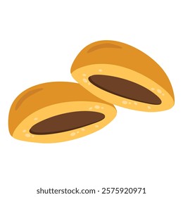 Dorayaki Japanese pancake dessert illustration