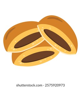 Dorayaki Or Japanese Pancake illustration