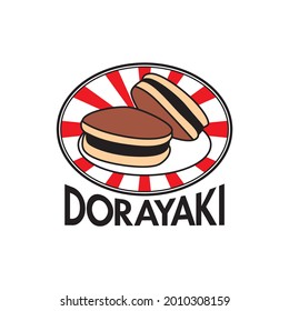 dorayaki logo vector illustration - street food