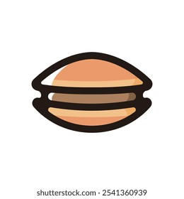 Icono de contorno de Dorayaki para Diseño gráfico, App y Sitios web