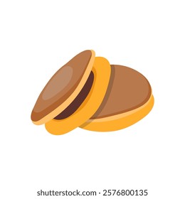 Dorayaki, Sweets Vector Illustration Isolated