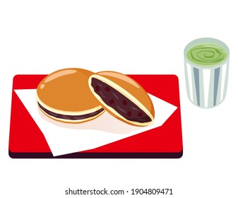 Dorayaki vector illustration. Dorayaki is a Japanese sweet.