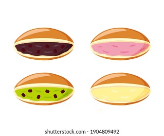 Dorayaki vector illustration. Dorayaki is a Japanese sweet.