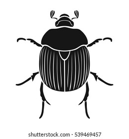 Dor-beetle icon in black style isolated on white background. Insects symbol stock vector illustration. svg