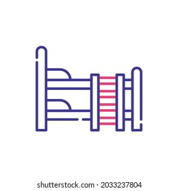 Dormitories vector 2 colours icon style illustration. EPS 10 file