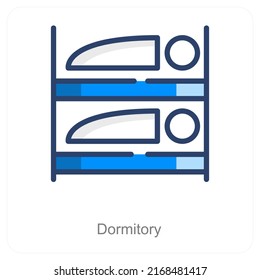 Dormitory And Hostel Icon Concept