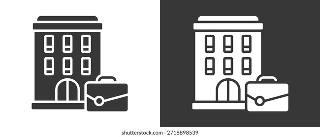 Dormitory Icon Set Vector Collection Isolated In Black And White
