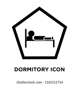 Dormitory icon vector isolated on white background, Dormitory transparent sign