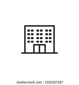 Dormitory line icon. School, hostel, hotel. Building concept. Vector illustration can be used for topics like construction, city, architecture