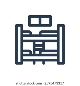 Dormitory for Study Abroad Vector Icon