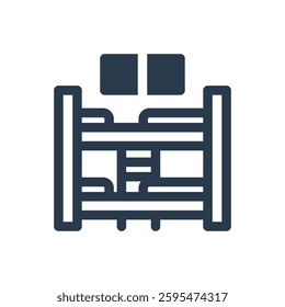 Dormitory for Study Abroad Vector Icon