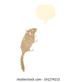 dormouse retro illustration