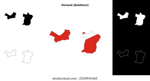 Dorneck leere Umrisskarte