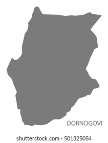Dornogovi Mongolia Map grey