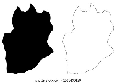 Dornogovi Province (aimags, Provinces of Mongolia) map vector illustration, scribble sketch Dornogovi Aimag map
