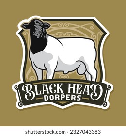 The Dorper Sheep Logo Design Vintage svg