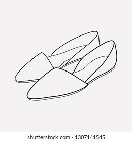 Dorsay shoes icon line element. Vector illustration of dorsay shoes icon line isolated on clean background for your web mobile app logo design.