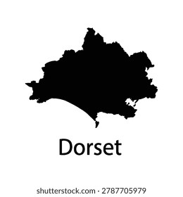 Dorset ceremonial county map silhouette icon