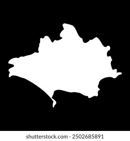 Dorset map, ceremonial county of England. Vector illustration.