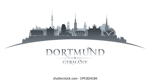 Dortmund Germany  city skyline silhouette. Vector illustration