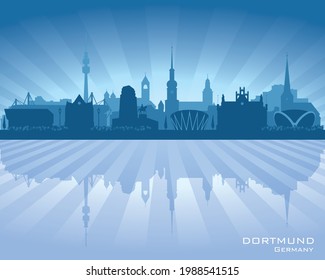 Dortmund Germany  city skyline vector silhouette illustration