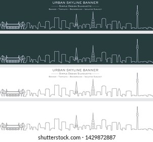 Dortmund Single Line Skyline Profile Banner