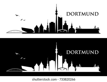 Dortmund skyline - Germany - vector illustration