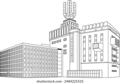 Dortmunder U-Tower is a center for the arts and creativity and housing the Museum Ostwall in Dortmund, Germany