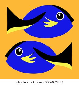 Dory Fish, Perfect for logo, illustration, pattern, design, etc,