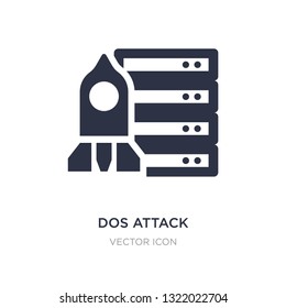 dos attack icon on white background. Simple element illustration from Cyber concept. dos attack sign icon symbol design.